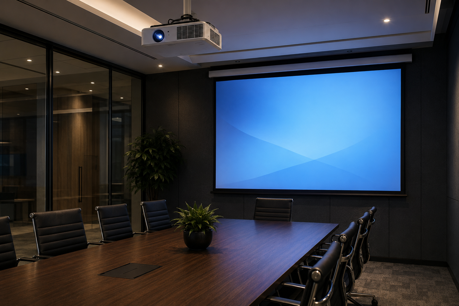 Business projector planning reference for meeting and training rooms