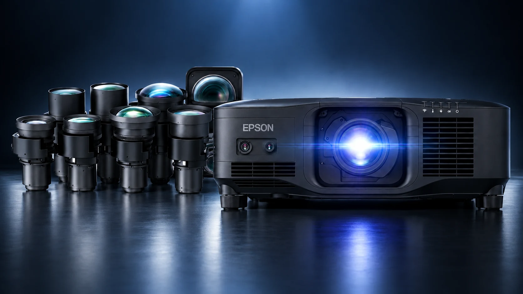 Epson professional projector with interchangeable lenses for business, education and large-venue projection