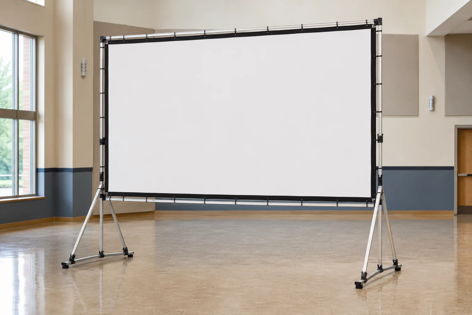 Fast-fold mobile projection screen