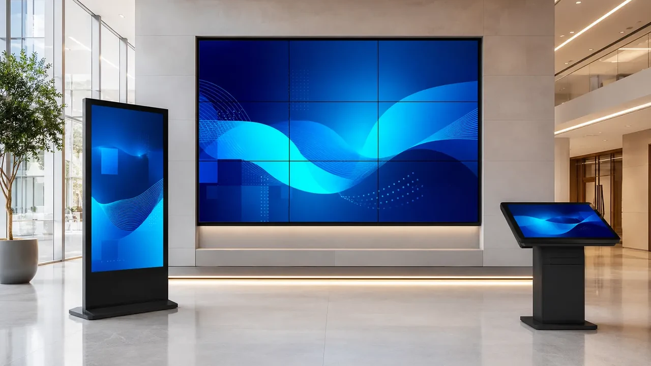 Commercial displays, digital signage, video wall and kiosk solutions by PNSS Tech