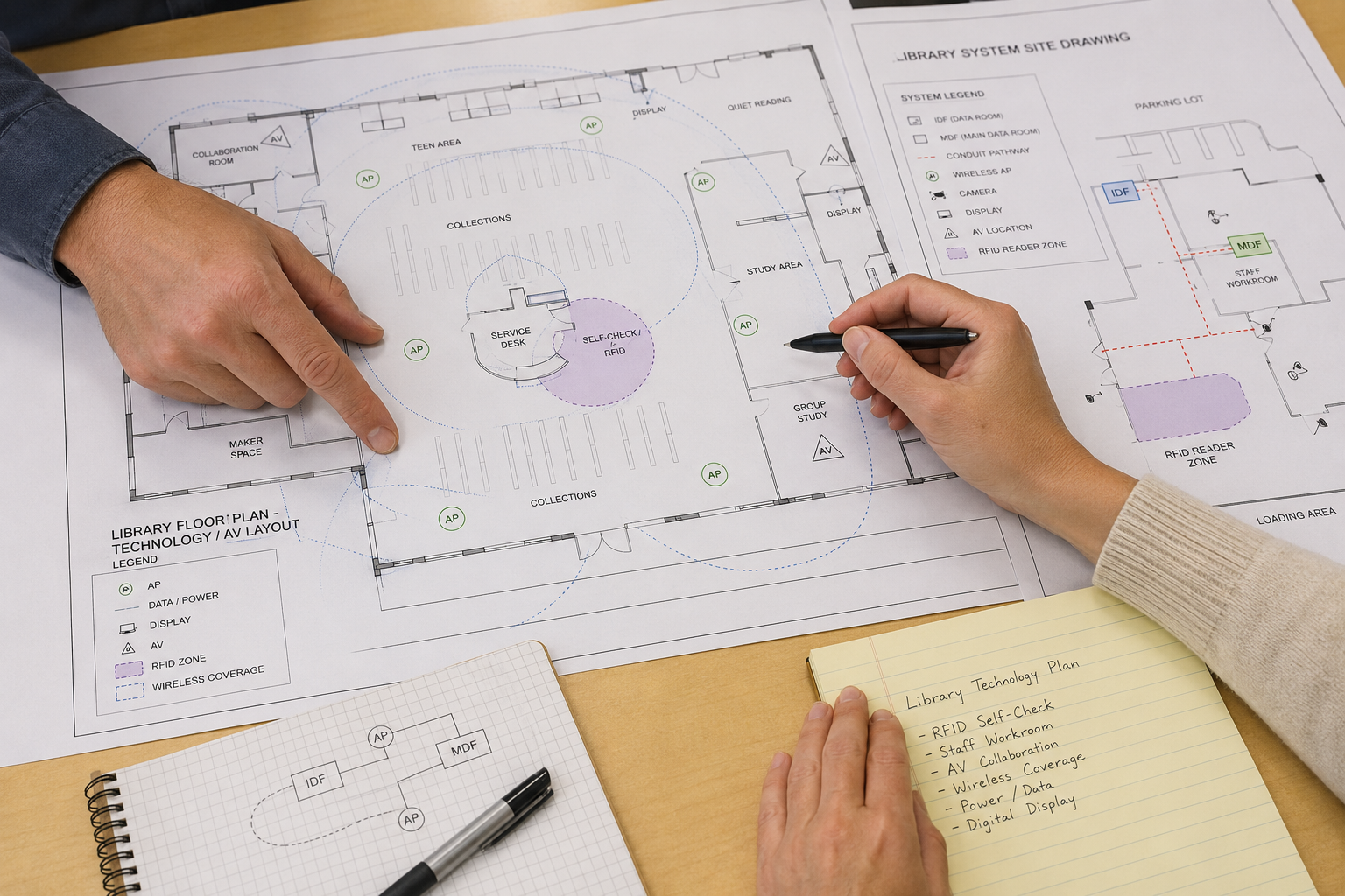 Privacy-safe library technology site-planning consultation