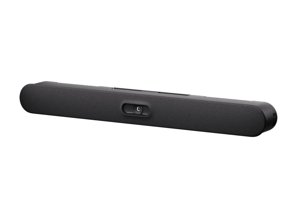 Logitech Rally Bar 2 graphite video bar, front angled product view