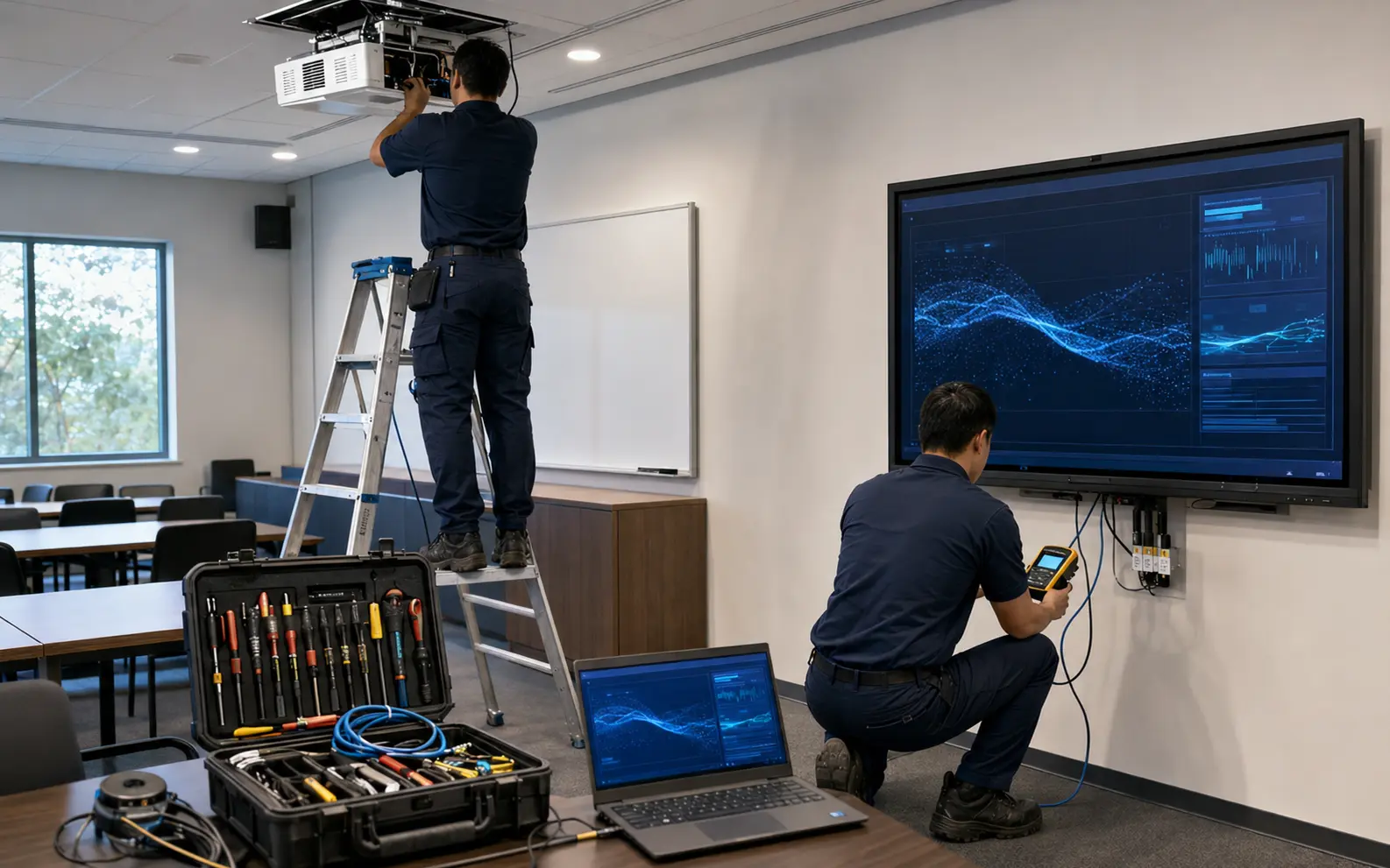 Privacy-safe onsite AV service and troubleshooting