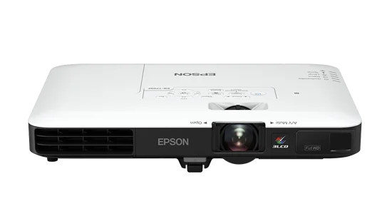 Front product view of a slim Epson ultra-portable projector