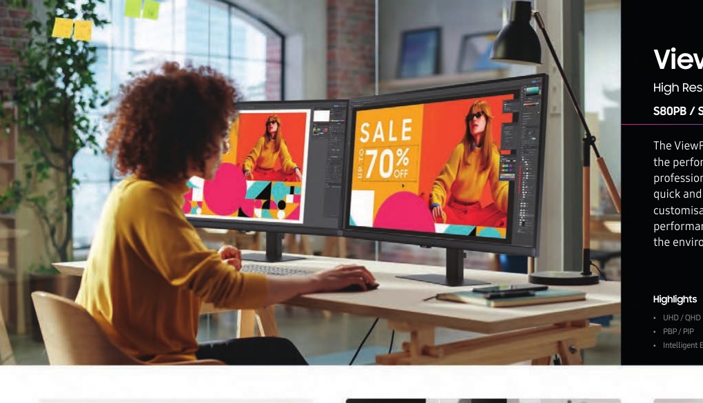 Samsung ViewFinity high-resolution monitor family application reference for S60UD