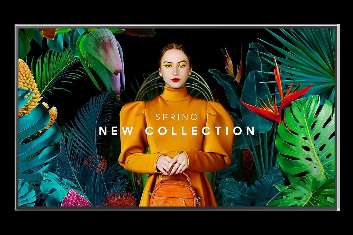 Samsung QHC Crystal UHD signage display product view
