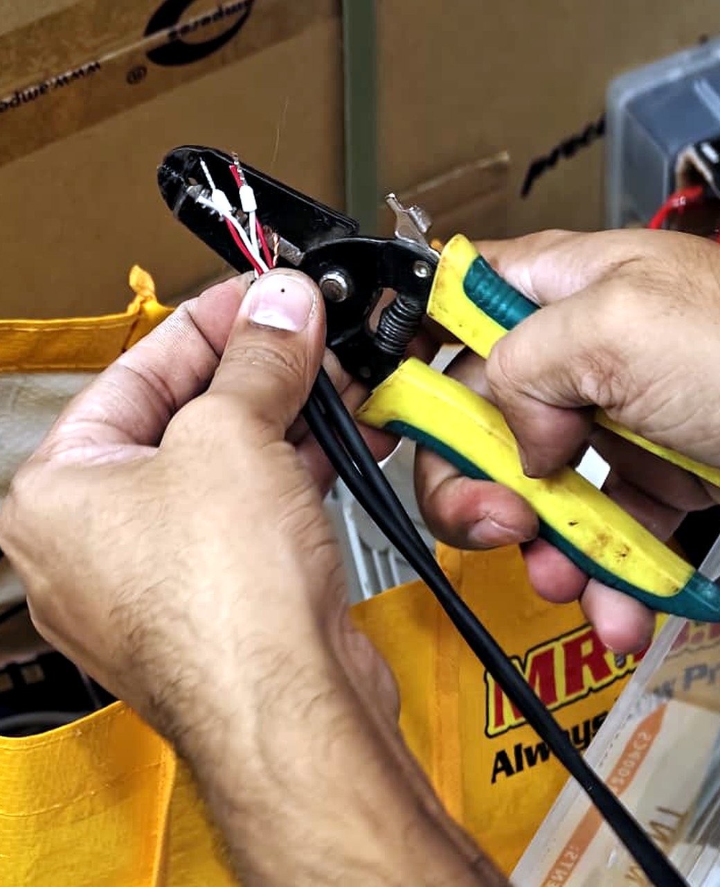 PA system cable preparation and termination during PNSS Amperes integration works