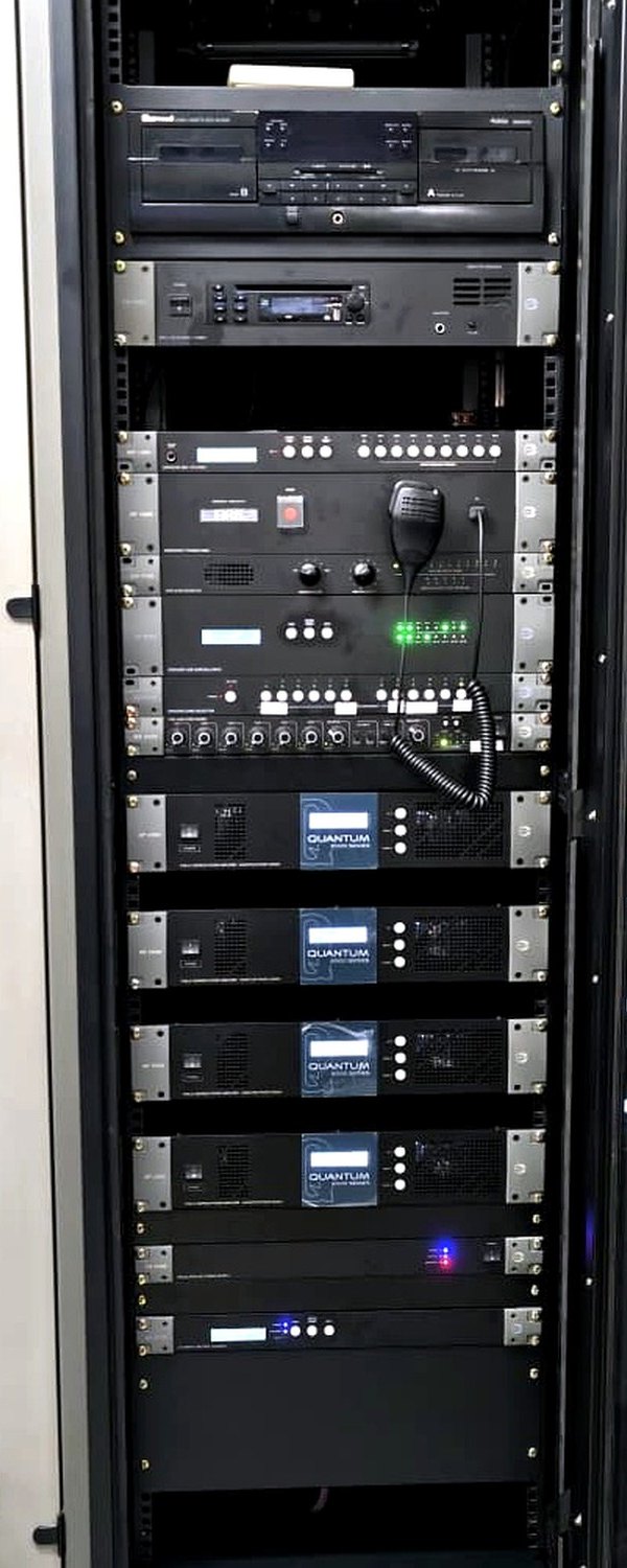 Completed Amperes public address system rack integrated by PNSS in Malaysia