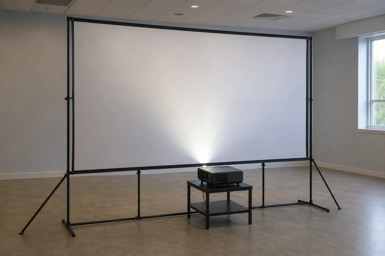 Special rear-projection screen installation